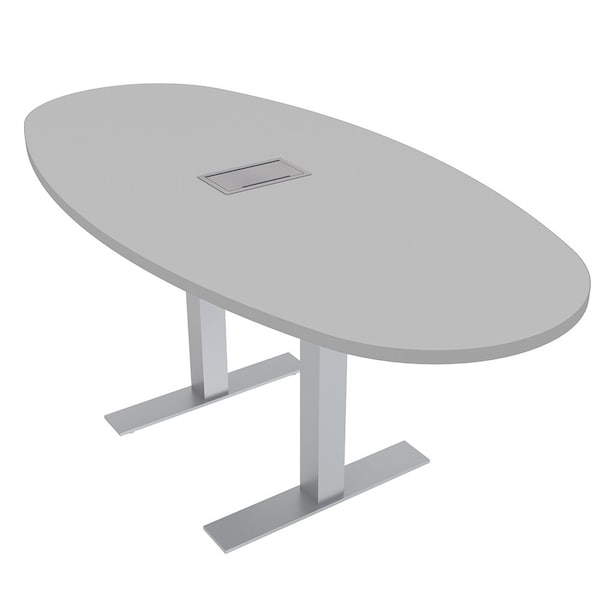 33.5 in W, 69.5 in L, 29 in H, Engineered Wood Top, Grey